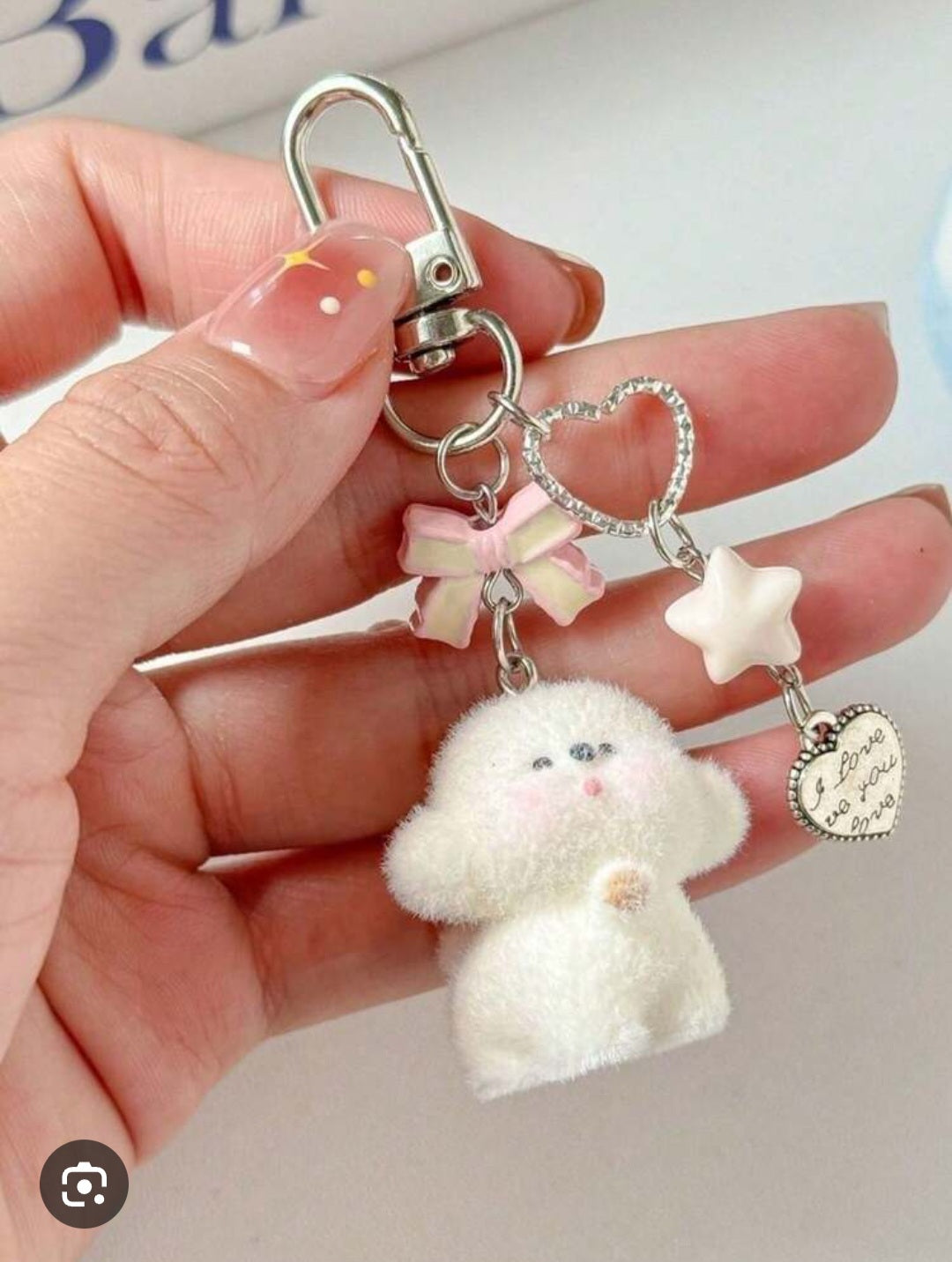 Adoreable cute plush teddy keychain