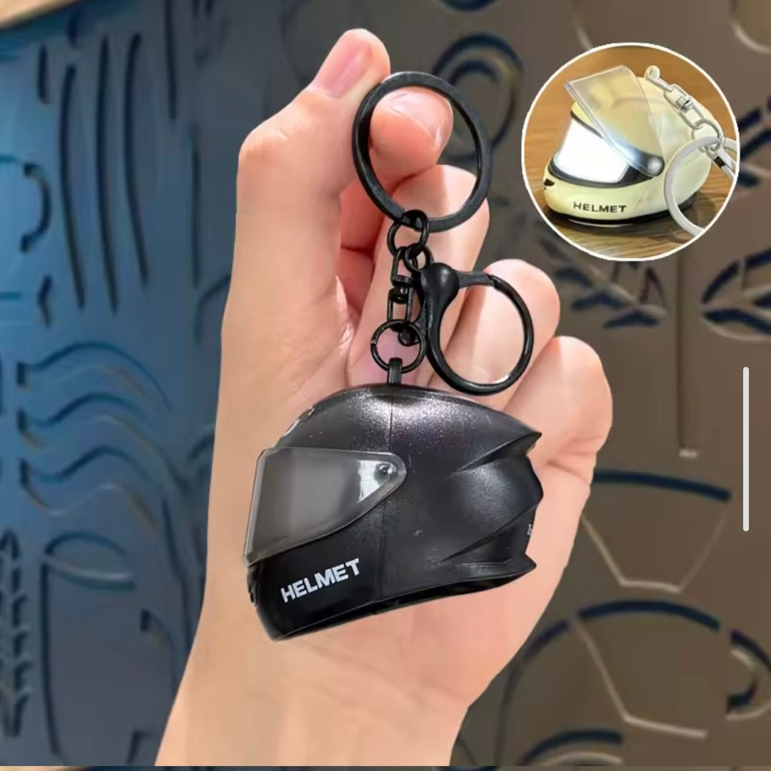 Motorcycle helmet keychain
