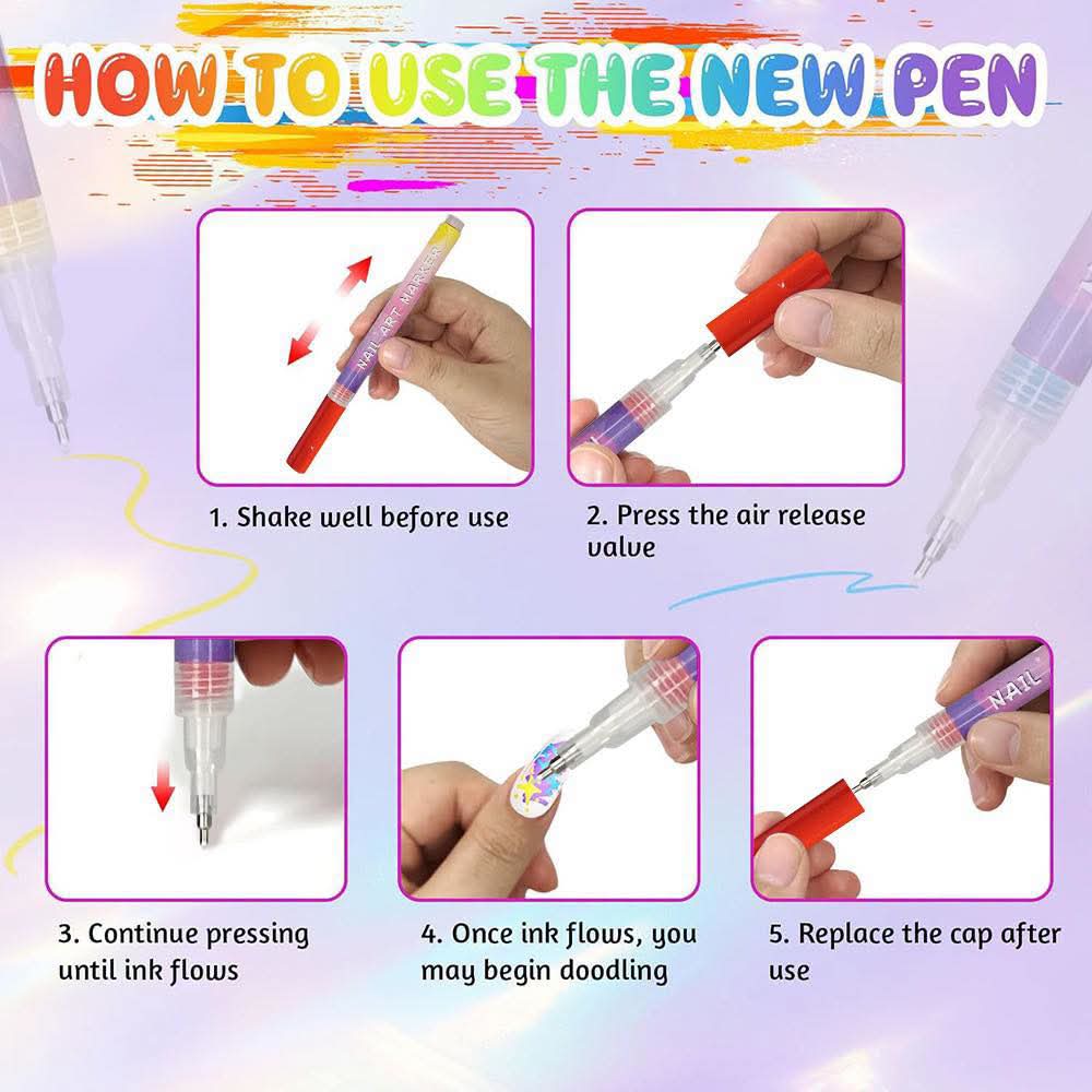 Nail paint marker set