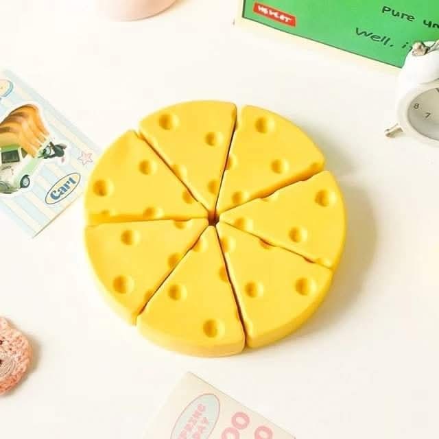 Jumbo Size Cheese-Shaped Eraser for Kids