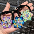 Rhinestone Embellished Hair Tie – Sparkly Elastic Ponytail Holder for Women & Girls