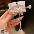 Cute bow style pearl hair pin
