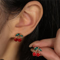 Cute cherry studs