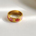 Cute mashroom stainless steel ring