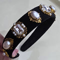Black velvet head band
